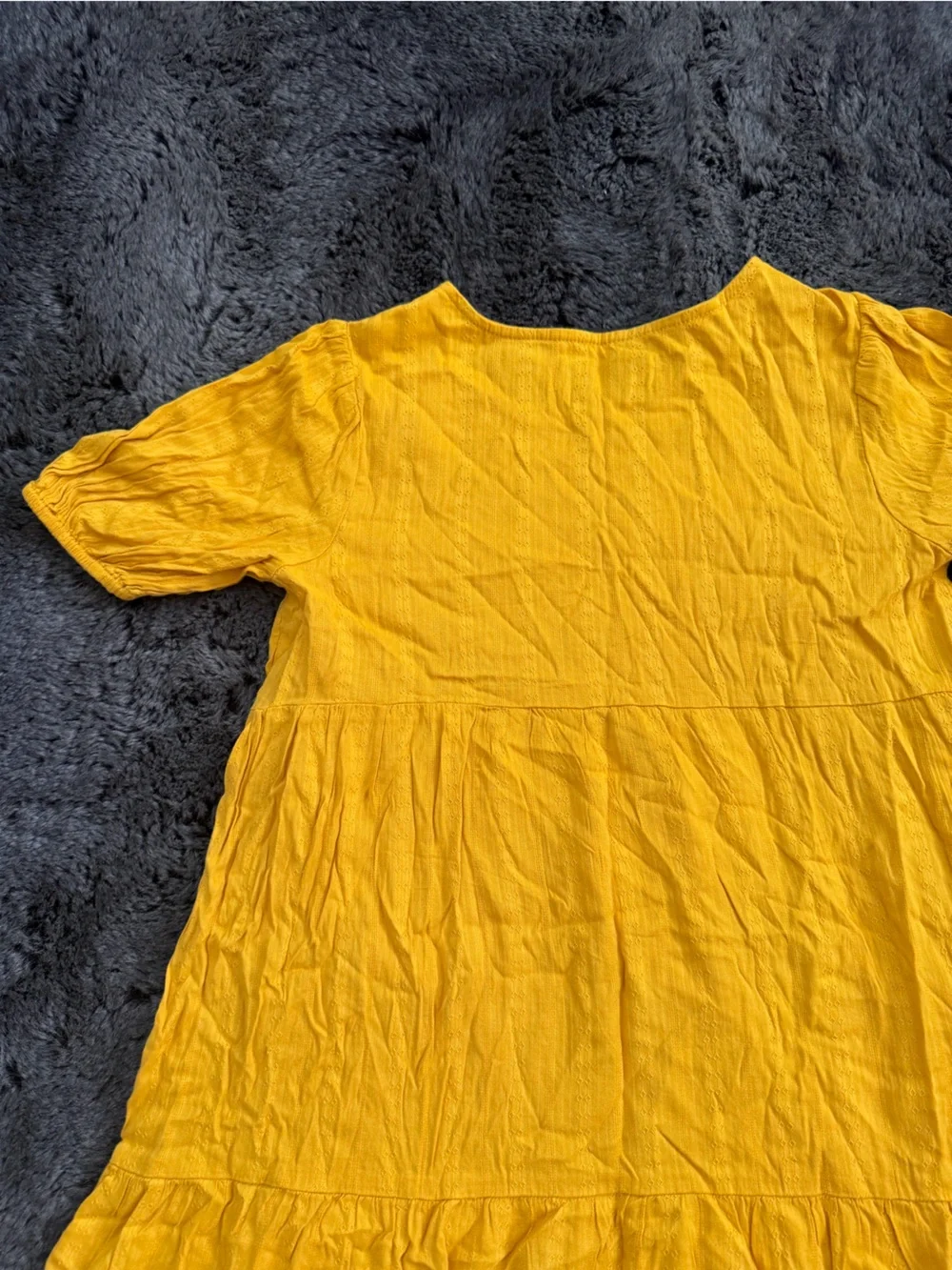 Old Navy Yellow Button-Front Eyelet Girls' Dress Size L 10/12